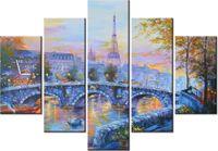 105CM 150CM ZEGAR 5 ELEM ALEJKA PARYŻU DRUK OBRAZ