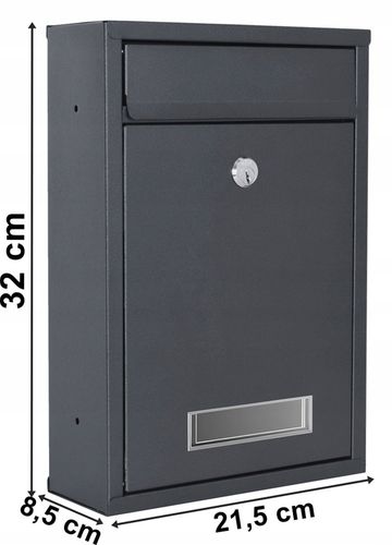 SKRZYNKA POCZTOWA NA LISTY POCZTĘ Z NUMEREM DOMU NAZWĄ ULICY NAPIS ANTRACYT na Arena.pl