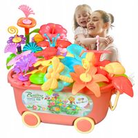 Klocki Kwiatki Ogród Konstrukcyjne Kreatywne Kwiatki Łąka KUFEREK 102el 3+