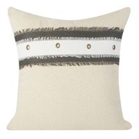 Naturalna poszewka z nowoczesną aplikacją 40x40cm