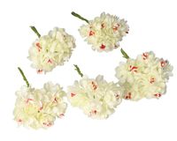 KWIATKI MATERIAŁOWE NA DRUCIKU 30SZT OZDOBA DEKORACJA