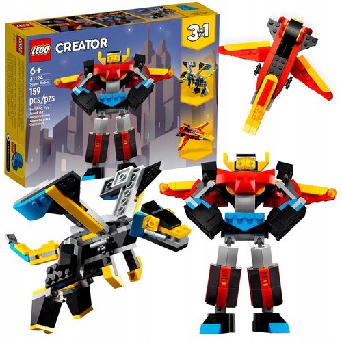 LEGO 3 w 1 - Super Robot, Samolot lub Smok (31124) na Arena.pl