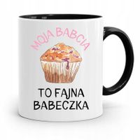 Kubek Czarny Dzień Babci To Fajna Babeczka Prezent Z Nadrukiem Ze Zdjęciem