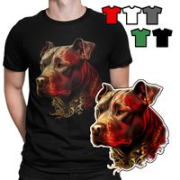 KOSZULKA T-SHIRT MĘSKI WZORY WYBÓR - ZE ZWIERZĘTAMI PIES PSY PITBULL - XXL