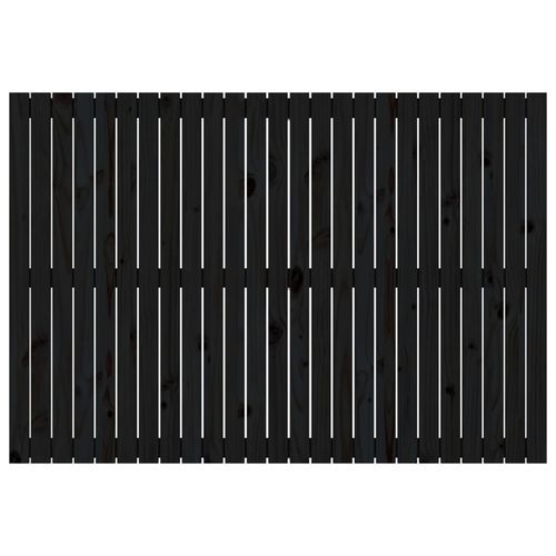 Wezgłowie łóżka, czarne, 159,5x3x110 cm, lite drewno sosnowe na Arena.pl