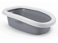 Szara kuweta z profilowaną ramką dla kota 43x31x14cm Stefanplast Sprint 10