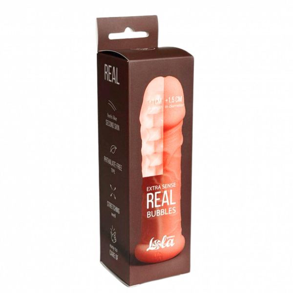 Penis Sleeve Real Extra Sense Bubbles zdjęcie 1