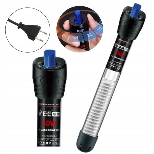 GRZAŁKA DO AKWARIUM Z TERMOSTATEM MOCNA AKWARIOWA TERMOSTAT 20-60 L zdjęcie 1