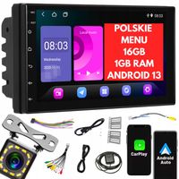RADIO SAMOCHODOWE 2 DIN HiFi ANDROID 13 RDS GPS WIFI USB 1GB/16GB RDS 7"