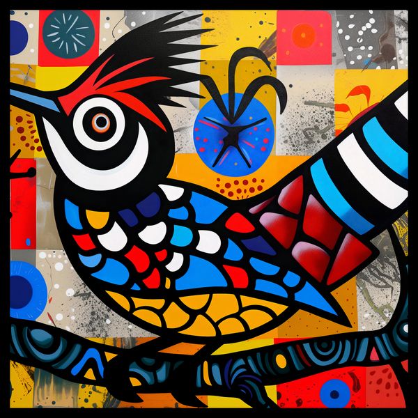 Plakat 60x60cm Ptak Na Wznak zdjęcie 2
