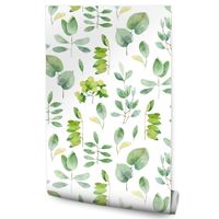 Tapeta Do Jadalni Zioła Liście Akwarela Przyprawy Natura Rośliny