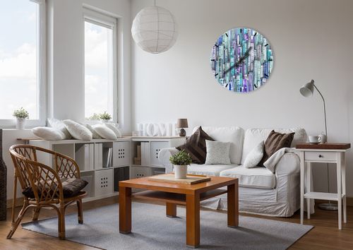 Zegar Ścienny - Drapacze Chmur - 60X60 Cm - C3Ar60X60-3857 na Arena.pl