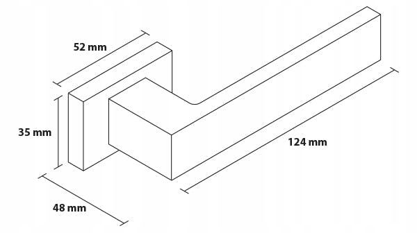 KLAMKA DRZWIOWA CUBE RT KOLOR NIKIEL MATT PREMIUM zdjęcie 3