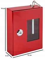 SKRZYNKA SZAFKA METALOWA SEJF NA KLUCZ EWAKUACYJNY P-POŻ BHP ZE ZBIJAKIEM