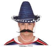 kapelusz niebieski sombrero słomiany meksykański