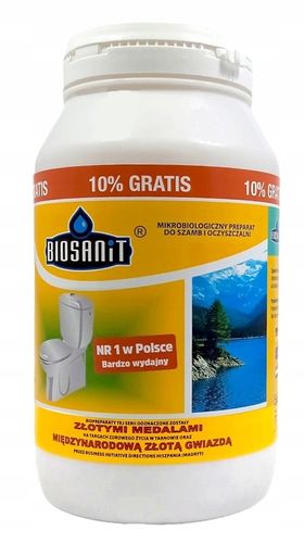 Biosanit,Bakterie do oczyszczalni,szamba 1kg+100g na Arena.pl