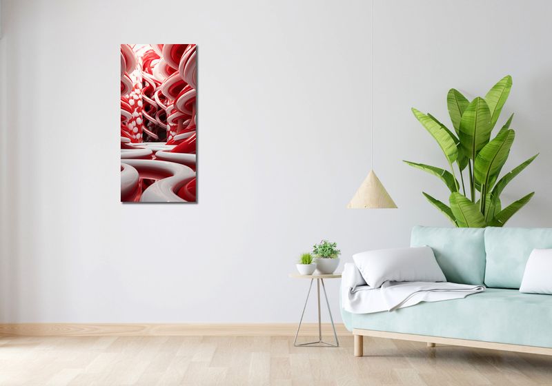 Obraz 40x90cm Czerwone Wiry zdjęcie 2