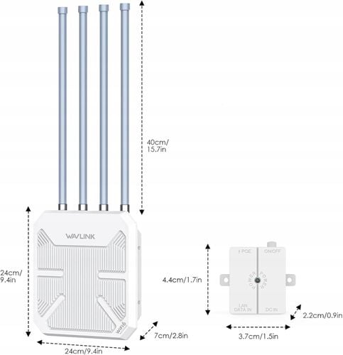 Wzmacniacz Sygnału Wifi Zewnętrzny Wlan Poe Ip67 Router 5Ghz / 2.4Ghz na Arena.pl