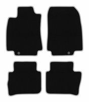 Dywaniki welurowe CARLUX-SILVER do Nissan Tiida C11 czarne/srebrne
