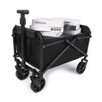 Kompaktowy Składany Mini WÓZEK Ogrodowy PLAŻOWY Transportowy z Czarny