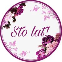 Opłatek na tort Urodziny 18 30 40 50 60 Kwiaty Ramka Boho Okazjonalny Tekst