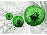 100 70CM OBRAZ PŁÓTNO ZIELONE DMUCHAWCE 2 PŁÓTNO RAMA