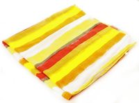 Szal żółty w pasy na strój kąpielowy MAZZINI