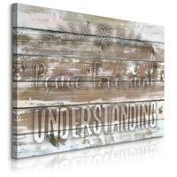 Obraz Na Płótnie Do Salonu Jadalni Napisy Cytat Deski Boho 90cm x 60cm