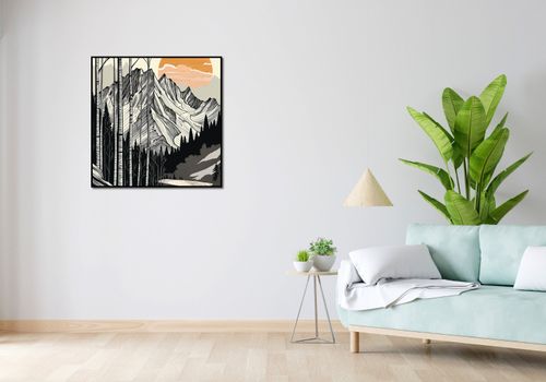 Plakat 80x80cm Drzeworys Górski na Arena.pl