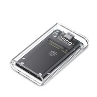 kieszeń obudowa na dysk tc10-ms msata usb-c 5gb/s - przezroczysta