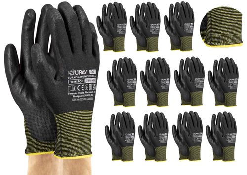 rękawice robocze czarne j-timipoli_bb8-m - 12 par na Arena.pl