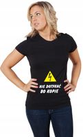 Koszulka z nadrukiem napis NIE DOTYKAĆ BO KOPIE