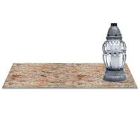 SZKLANA PODSTAWKA POD ZNICZE z dedykacją 60x20cm Mur 212c