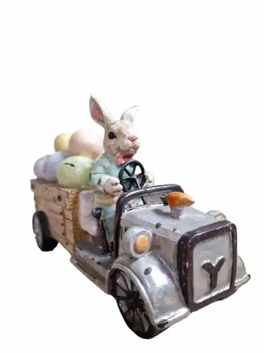 FIGURKA WIELKANOCNY ZAJĄC KRÓLIK Z PISANKAMI B na Arena.pl