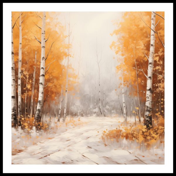 Plakat 80x80cm Jesienne Brzozy zdjęcie 3