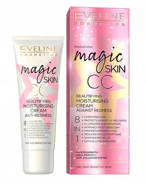 Eveline Magic Skin CC krem na zaczerwienienia 8w1 zdjęcie 1