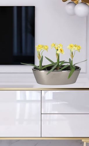 DONICZKA OSŁONKA CERAMICZNA SREBRNA NOWOCZESNA DUŻA na Arena.pl