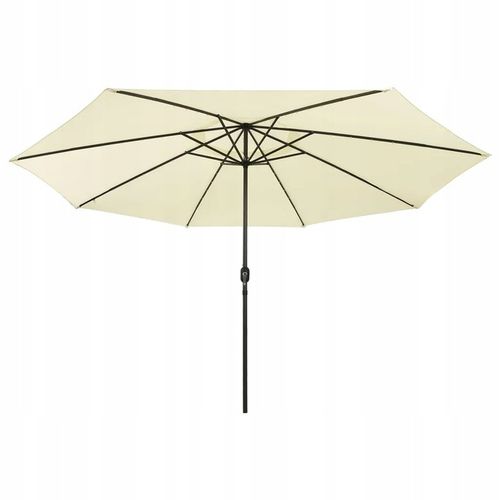 Parasol ogrodowy z LED, 400 cm, piaskowy na Arena.pl