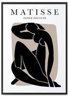 Plakat henri matisse czarna postać 50x70 cm w czarnej ramie
