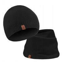 Betlewski komplet męski na zimę wygodna czapka oraz ciepły komin na szyję