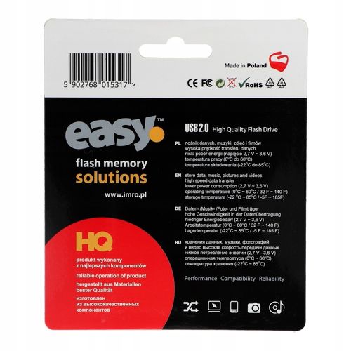 Imro pendrive 128GB USB 2.0 Easy czarny na Arena.pl