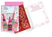 karnet Urodziny wymienne cyfry, butelki, damskie DK-1228