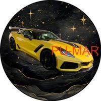 Opłatek na tort Urodziny Chevrolet Corvette Auto Samochód Bryka Logo