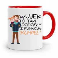 Kubek Czerwony Prezent Dla Wujka Z Funkcją Kumpel Z Nadrukiem Ze Zdjęciem