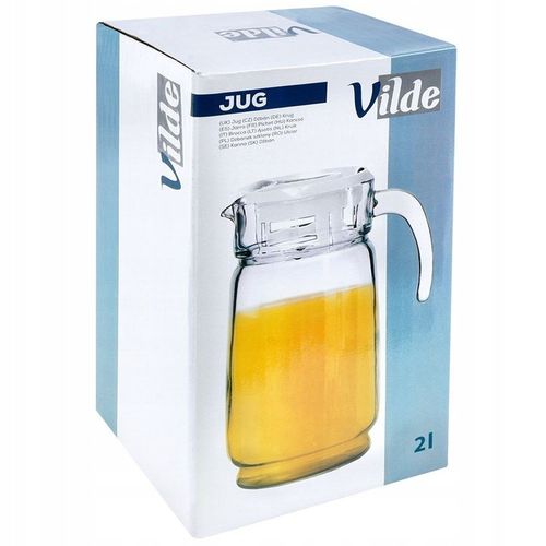 Dzbanek NA NAPOJE wodę sok lemoniadę do napojów szklany z pokrywką na Arena.pl