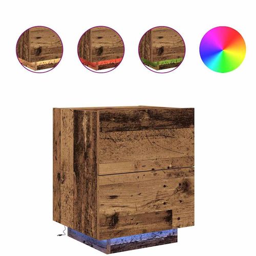 Stolik Nocny z szufladą 2 pcs Stare drewno 45 x 40 x 55 cm na Arena.pl