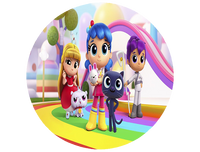 Opłatek na tort Tru i Tęczowe Królestwo