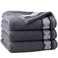 Ręcznik RONDO 70x140cm GRAFITOWY - Bawełna Egipska