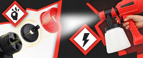 PISTOLET ELEKTRYCZNY NATRYSKOWY DO FARB 1200 ML AGREGAT MALARSKI 400W na Arena.pl