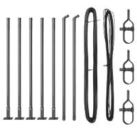 Słupki ogrodzeniowe 7 pcs Szary Ø32mm 110 cm Stal galwanizowana